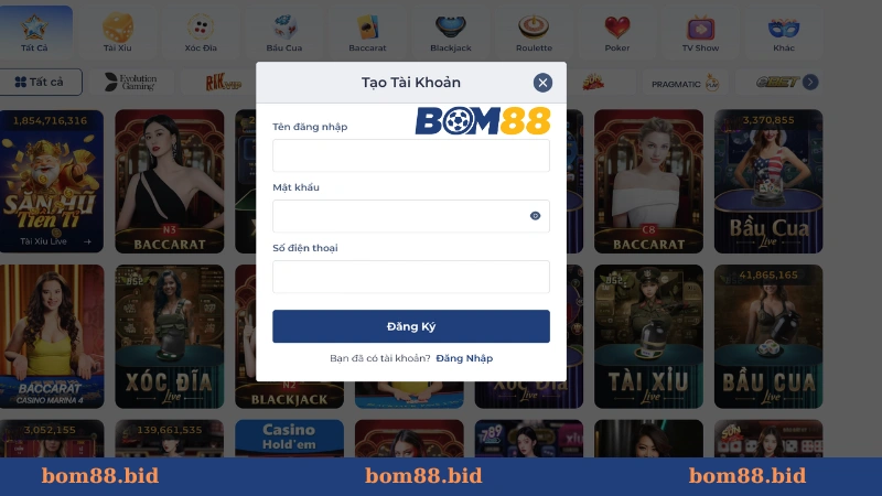 Làm thế nào để đăng ký tài khoản tại Casino BOM88?