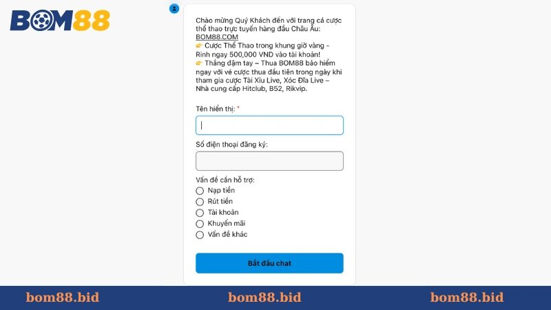Liên hệ Live Chat nhanh chóng và tiện lợi