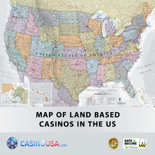 Casinos in USA with Map – Map showing Casinos in USA by State